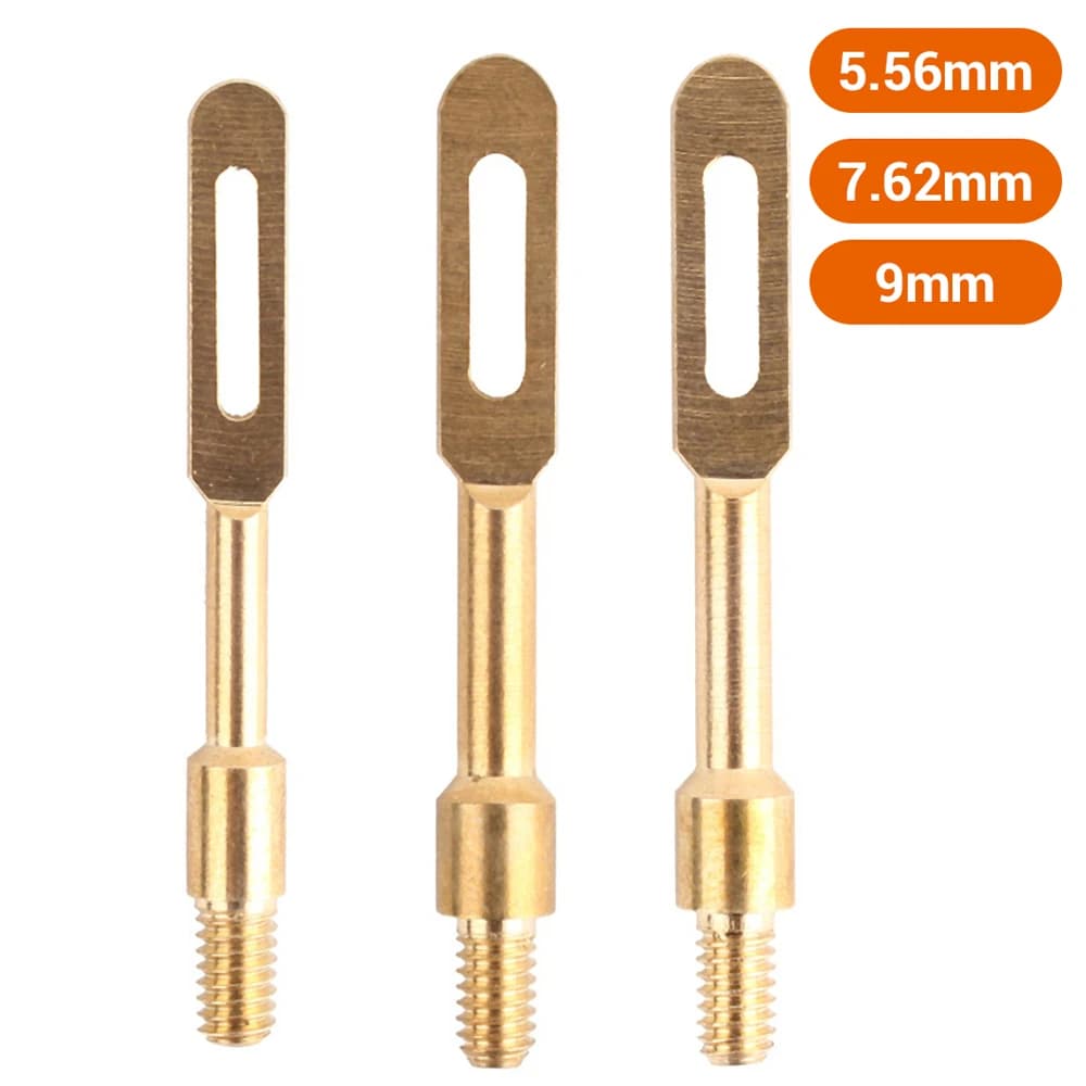 Support de Patch de nettoyage pour pistolet de chasse, tête de brosse à pointe fendue en laiton 8-32, 7.62mm/9mm/.22/.223/5.56mm, outil de nettoyage pour pistolet à fusil