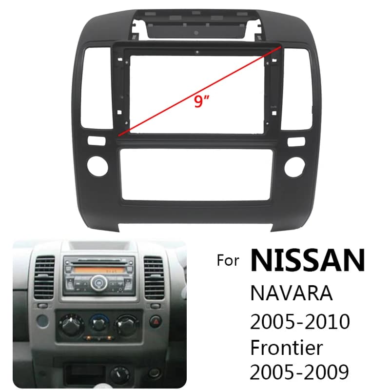 Cadre d'autoradio 9 "pour NAVARA 2006-2012, support de console centrale, remise en état de la voiture, limitation du lecteur, lunette frontale