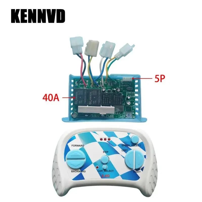Voiture électrique haute puissance pour enfants, télécommande Bluetooth, récepteur, boîtier de commande, pièces de carte mère, 200W, 40A, 5 broches, 5P