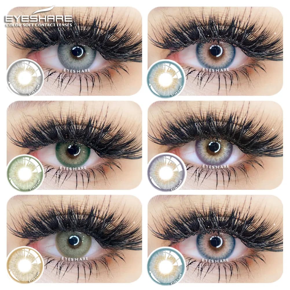 EYESHARE 1 paire de lentilles de contact colorées pour les yeux lentilles de contact naturelles lentilles bleues SIAM livraison rapide lentilles de contact pour les yeux gris