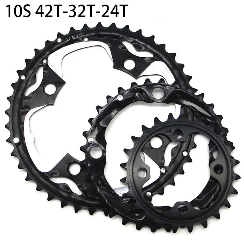 Roue à chaîne de vélo vtt 22/24/26/28/32/36/38/42/44T, pour pédalier Shimano Sram 64/104BCD, pignon Double/Triple vitesse