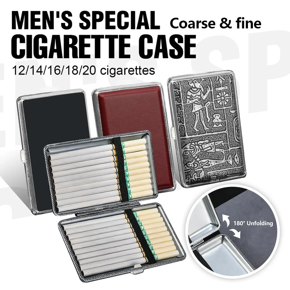 Étui à cigarettes en cuir, pochette de poche pour tabac, boîte de support pour maintien des cigares 12/14/16/18/20, mallette de rangement pour Cigarettes, pochette de support