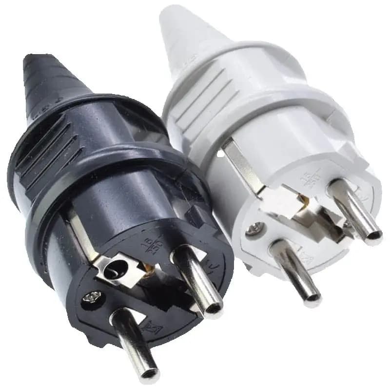 1 pièces blanc bleu noir français allemagne ue étanche Schuko prise d'alimentation européenne 16A 2pin câble câblage connecteur convertisseur prise