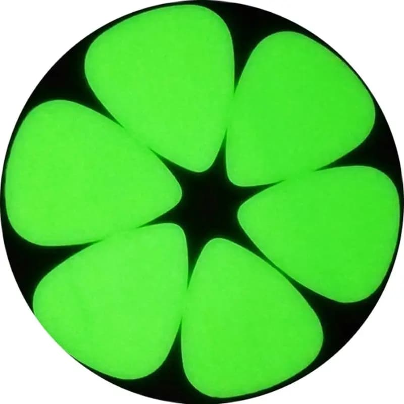 100 Plectres de guitare lumineux dans le noir, médiateurs fluorescents, vierges sans impression