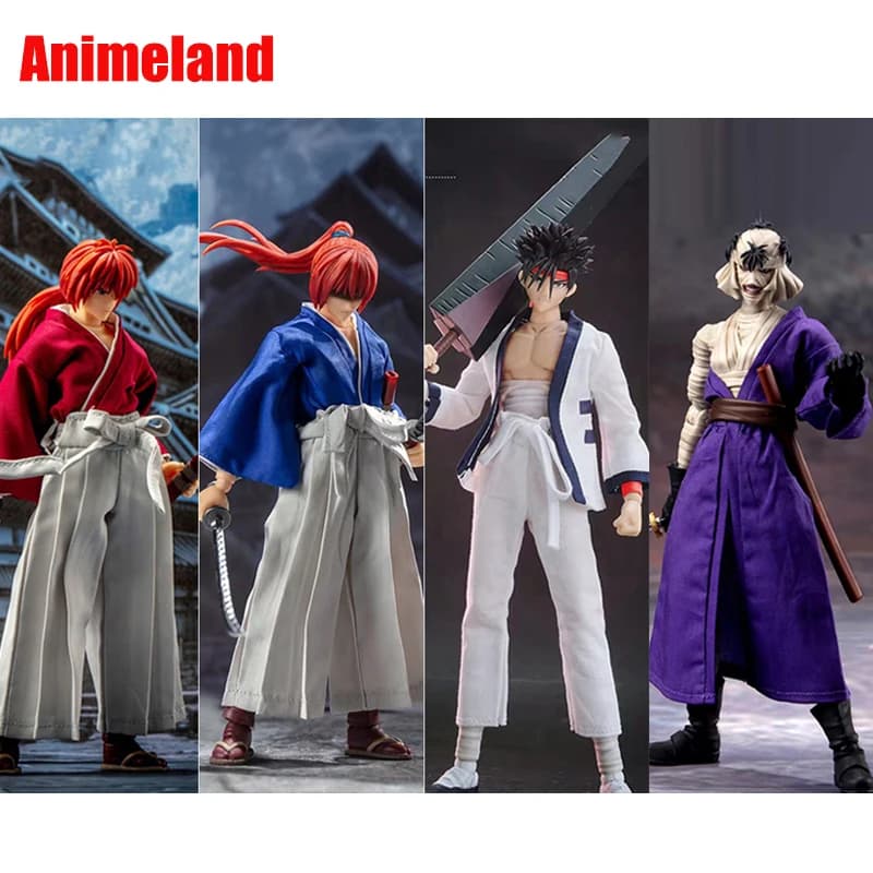Anime-land Dasin/Great Toys/GT Rurouni Kenshin Himura Sagara Sanosuke Shishio Makoto SHF 1/12 16cm/6 inch PVC Action Figurine Modèle En Stock