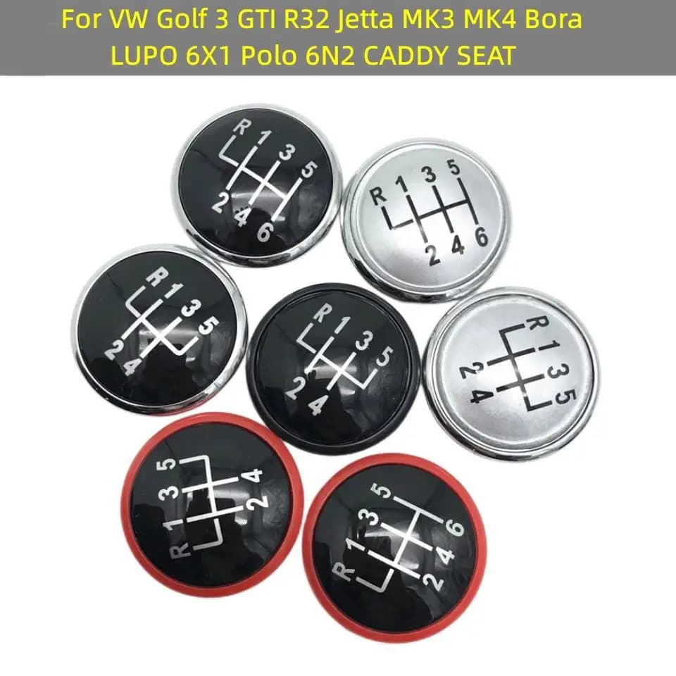 Capuchon de pommeau de levier de vitesse MT 5/6 vitesses pour VW Golf 3 GTI R32 Jetta MK3 MK4 Bora LUPO 6X1 Polo 6N2 CADDY SEAT CORDOBA INCA IBIZA