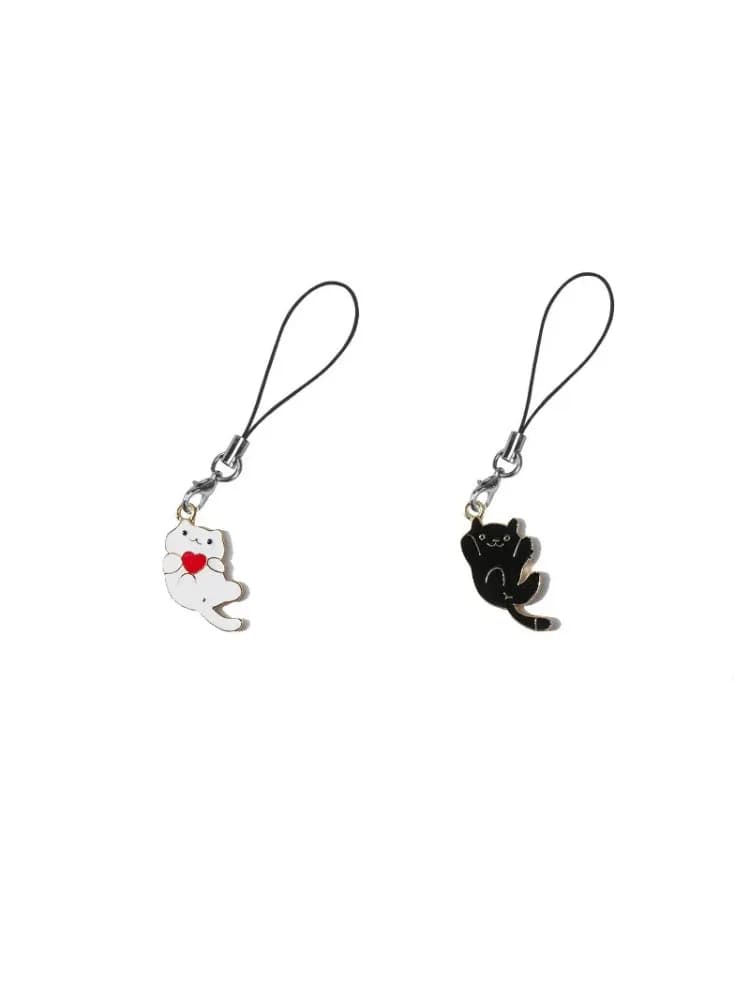 Sangle de téléphone en métal de haute qualité, nouveau Design, chat de dessin animé Kawaii, porte-clés mignon, lanière à breloques pour clés, offre spéciale, 1 pièce, 2021