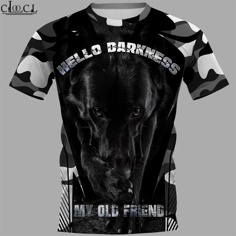 HX – T-shirts surdimensionnés pour hommes et femmes, impression 3D de berger allemand, à la mode, Harajuku, 2021