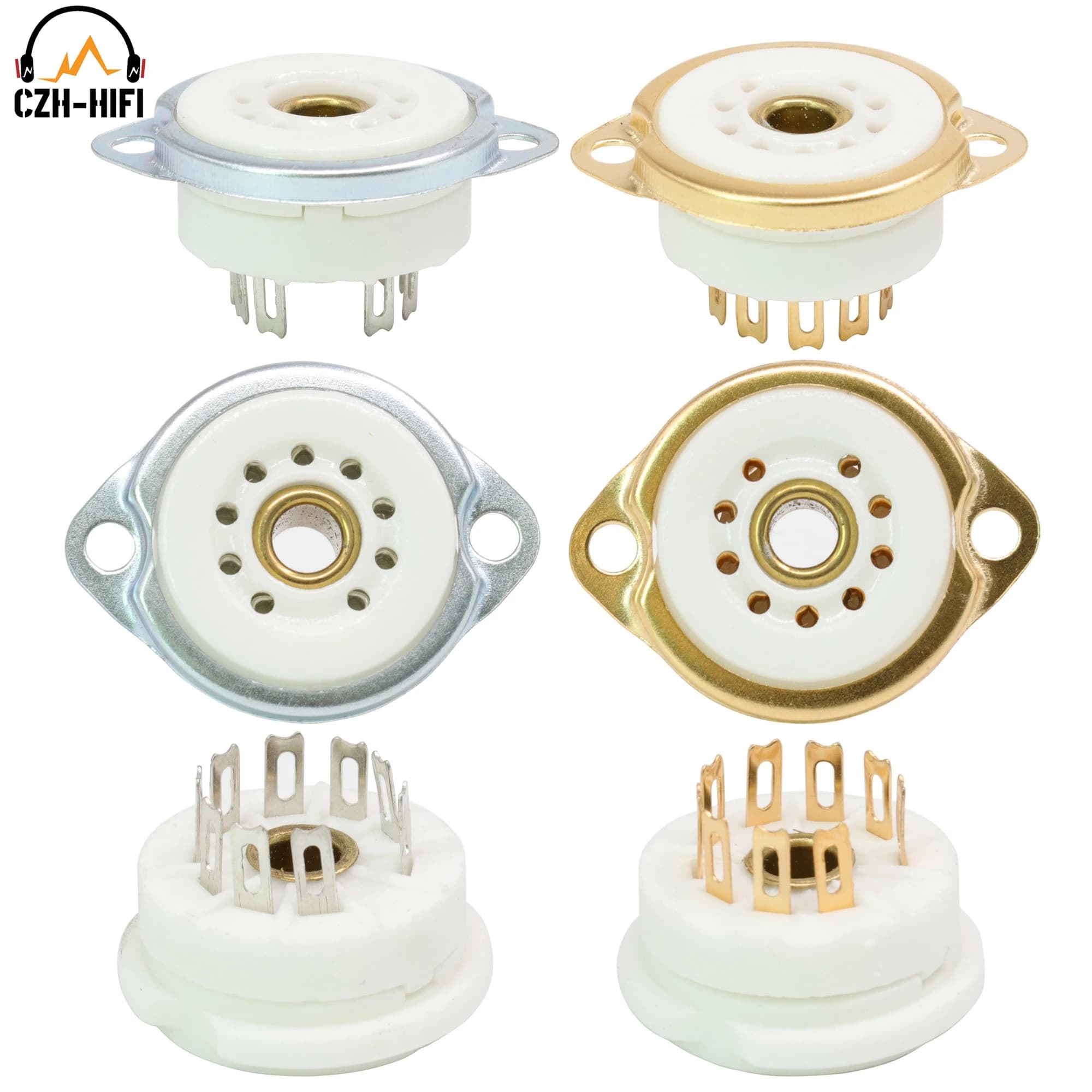 Prise de Tube à vide B9A 9 broches, Base de Valve en céramique, prise de lampe d'alimentation pour amplificateur Audio Vintage 12AX7 EL84 5670 12AT7, bricolage HiFi