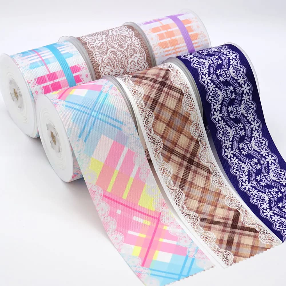 Ruban gros-grain imprimé de dessin animé pour bricolage, fournitures artisanales, accessoires de couture, 5 Yards 46773