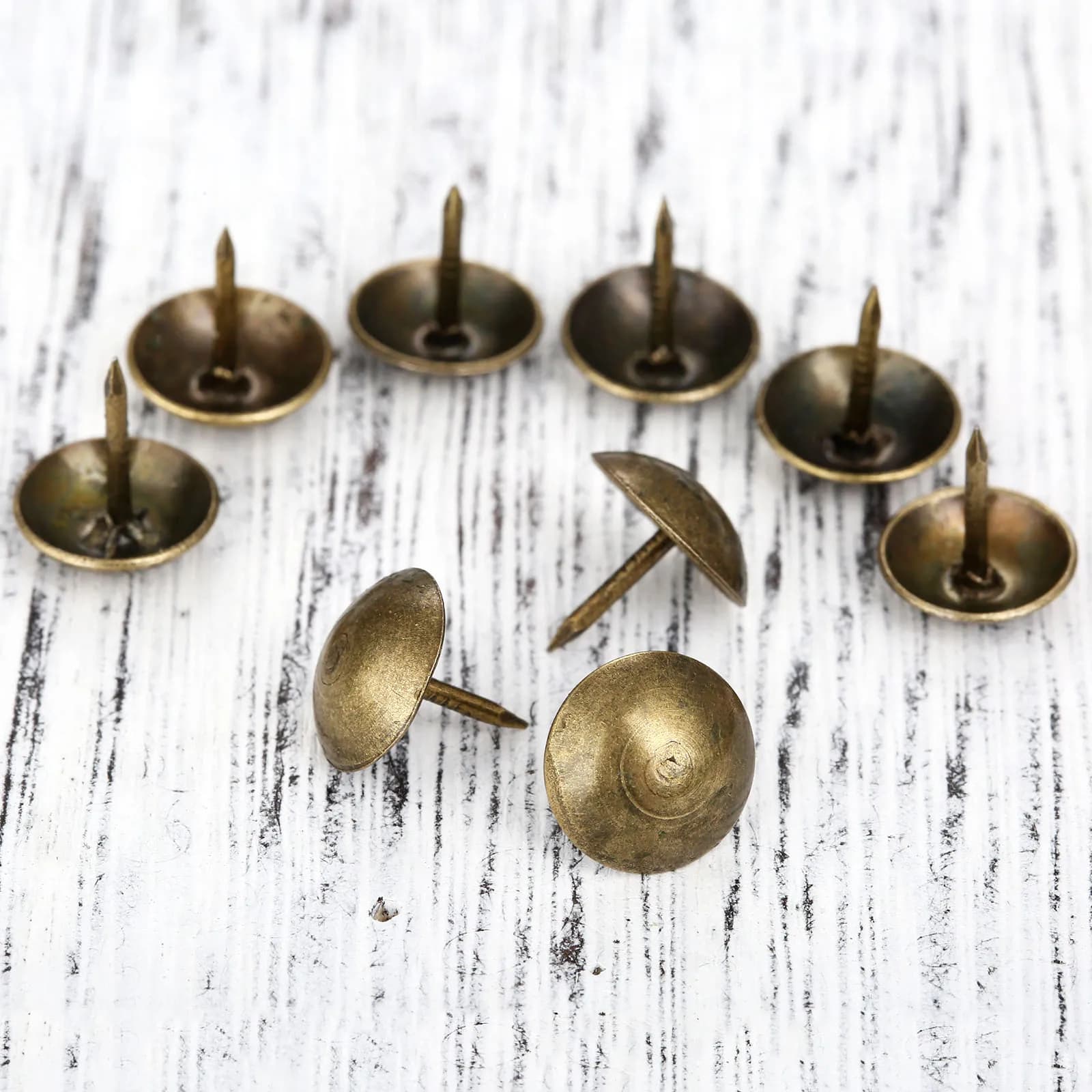 Exacjon décoratif en bronze antique, quincaillerie pour clous de porte 9x9mm, 100 pièces