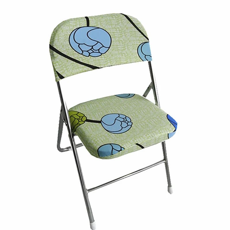 Juste de chaise pliante avec sangle de protection, housse de chaise de salle à manger, housse de chaise de bureau commandée, housse de siège en spandex pour chaise d'ordinateur