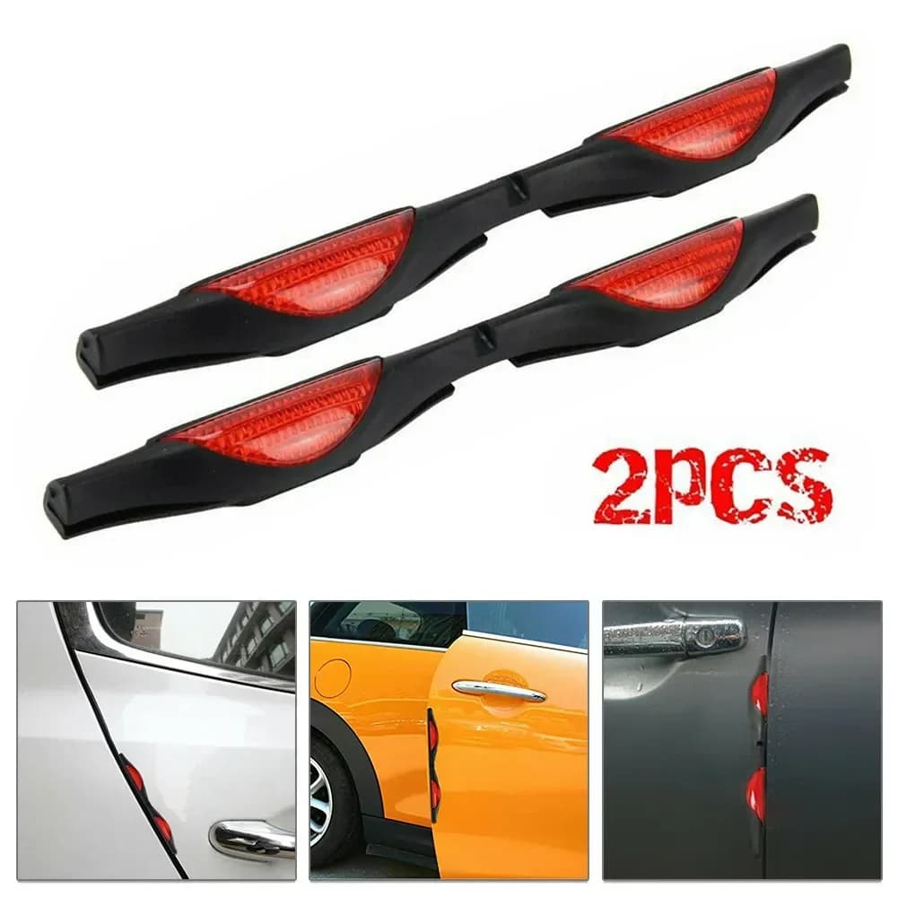 Autocollant Anti-collision rouge, protecteur de porte de voiture, réflecteurs, protections de porte, évite les rayures, protège les bords