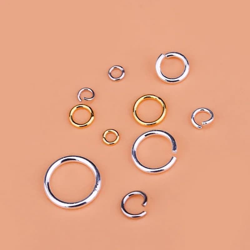 10 pièces 925 accessoires en argent Sterling anneau ouvert anneau de connexion anneau ouvert, fait à la main bracelet à bricoler soi-même collier anneau fermé en direct