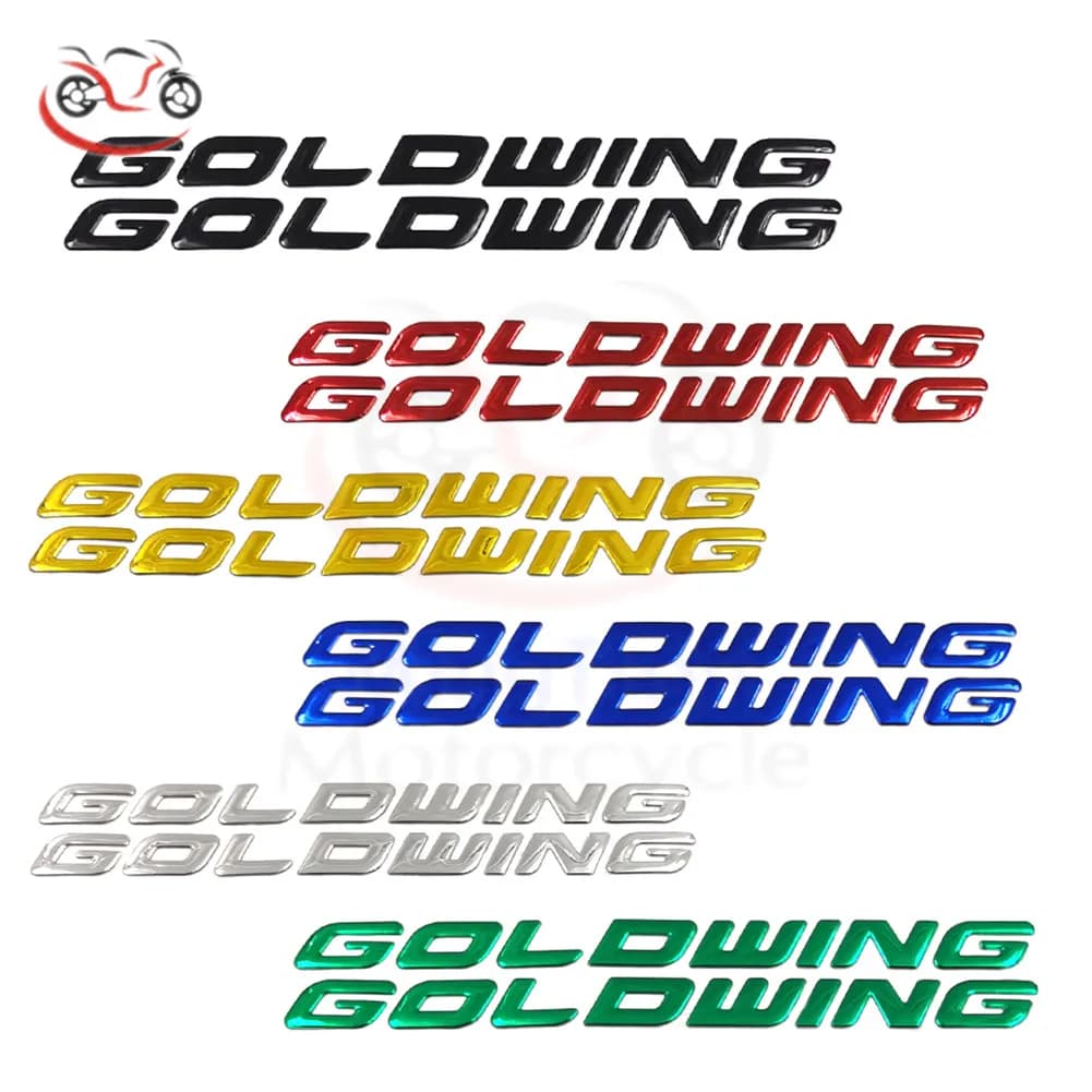 Logo de décoration de coque de moto, autocollants de signe de symboles, autocollant d'emblème d'aile d'or, insigne d'étiquette, autocollants GoldOO, Honda GOLDWING GL