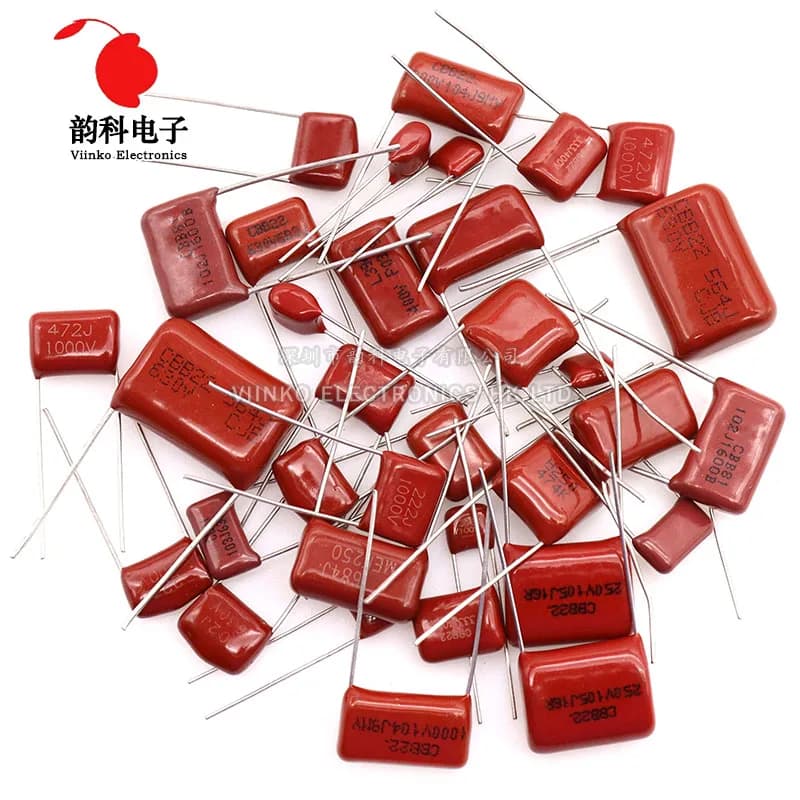 10 PIÈCES 63V 100V 250V 400V 450V 630V 2000V CBB condensateur à film de polypropylène 101 103 104 105 125J 221 222 223 224 225 332 333 334