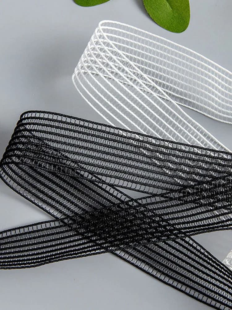 Bande élastique de 5 mètres, 40mm, pour sous-vêtements, ruban élastique en maille blanche, couture de vêtements, accessoires faits à la main, garniture décorative