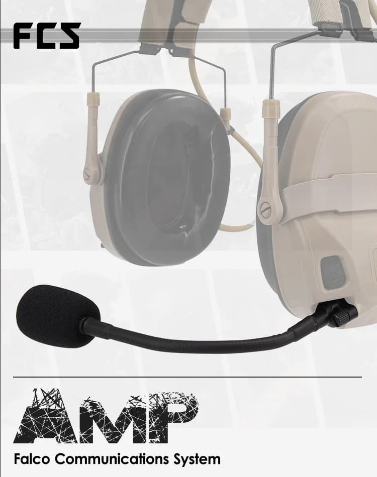Remplacement du microphone avec casque tactique à réduction de bruit FMA Amp