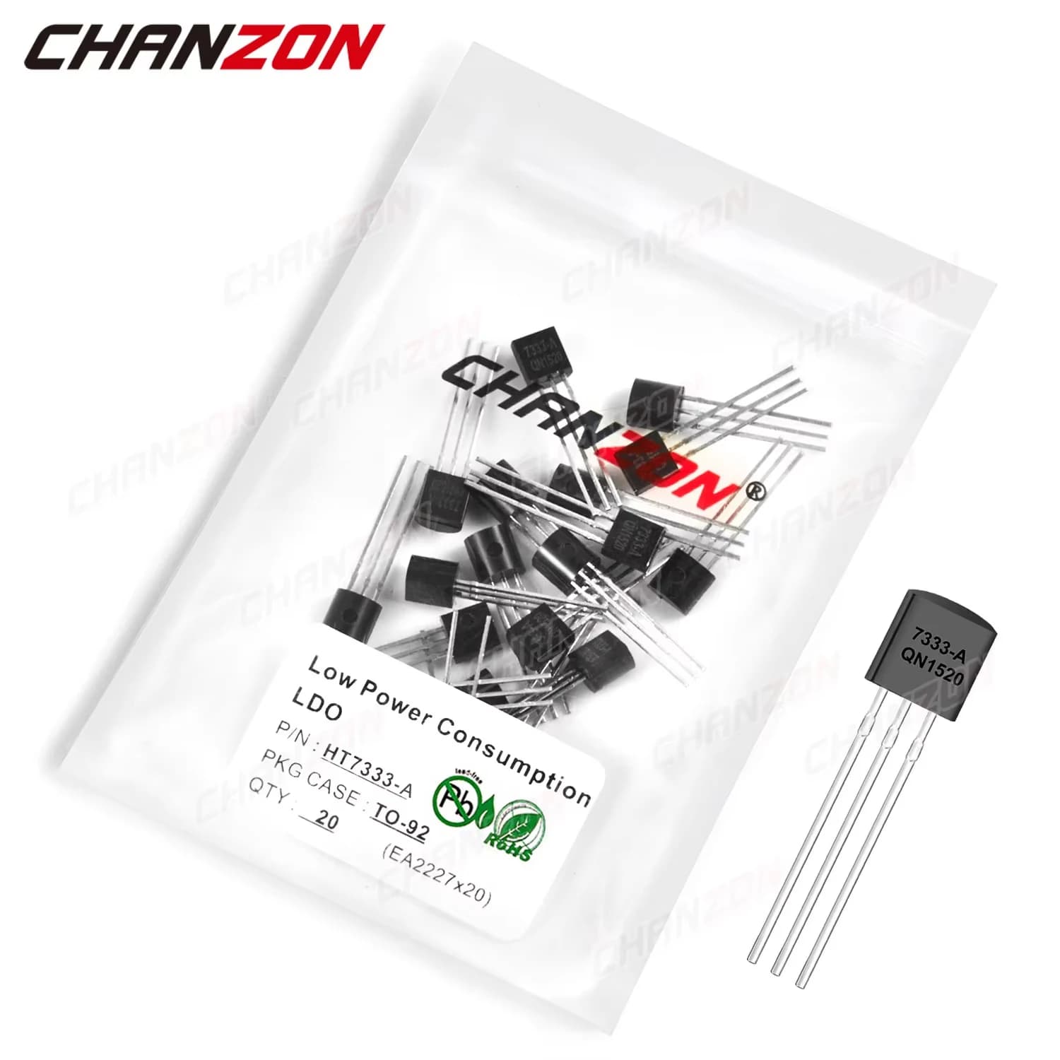 20 pièces HT7333-1 TO-92 faible consommation LDO Transistor bipolaire shuBJT Triode Tube Fets 250mA 30V HTCafe 33 A Circuits intégrés