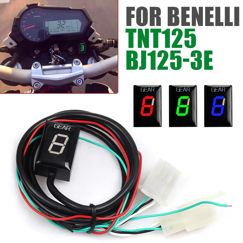 Indicateur de vitesse pour Benelli TNT125 TNT 125 BJ125-3E BJ-125-3E Moto Accessoires Gear Display Direct Mount 1-6 Speed Digital