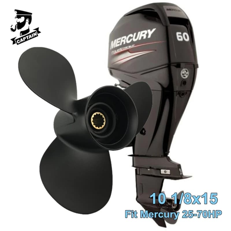 Hélice de bateau hors-bord Mercury, pièces de bateau marin en aluminium, services.com Boat, 10 1/8x15, Bub40HP, 60HP, 25HP, 50HP, 70HP, 13 cannelures