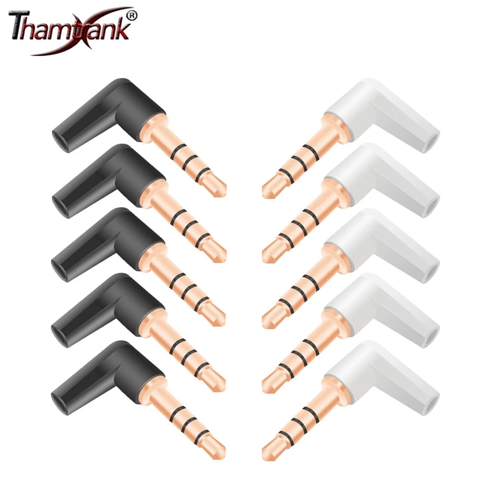 10 pièces prise à Angle droit 3.5mm prise casque stéréo 3/4 pôles 3.5 prise Audio connecteur adaptateur pour Iphone nouvelle prise 2.5mm