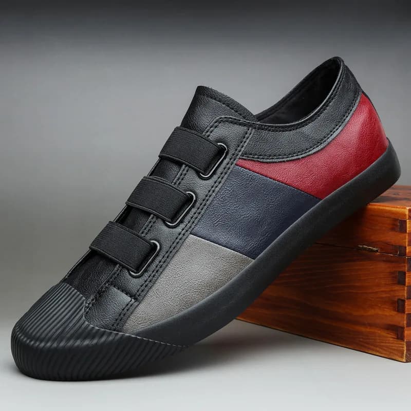 Baskets basses en cuir pour hommes, chaussures décontractées pour hommes, chaussures patchwork, chaussures de créateurs, automne, nouveau, 2021