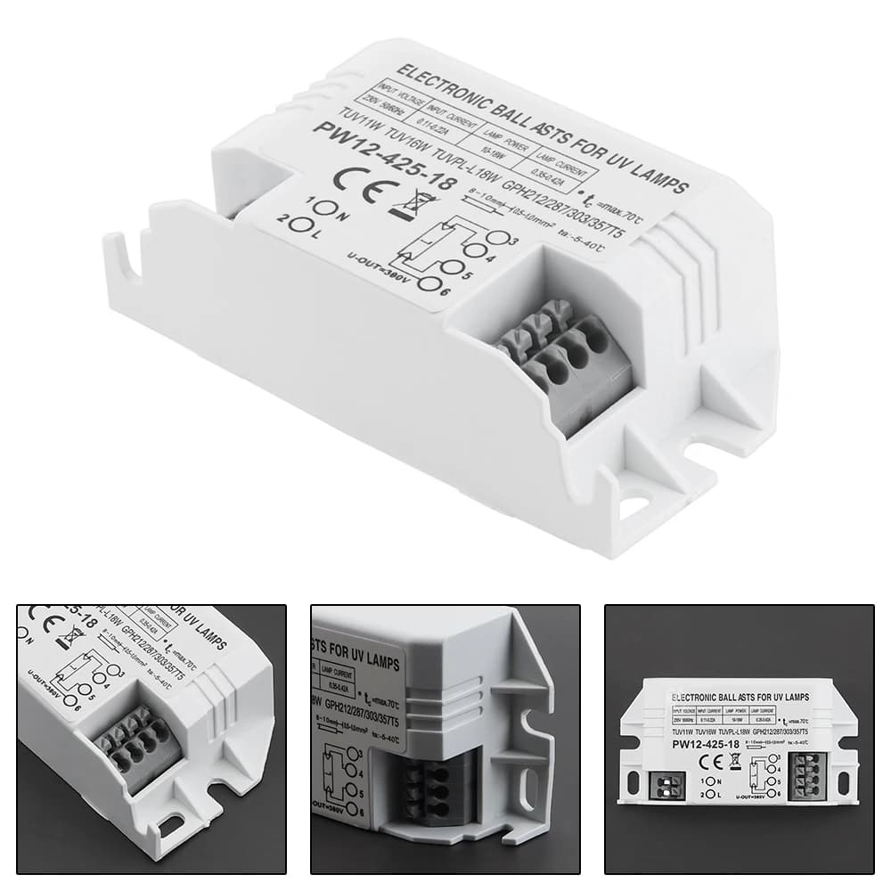 Ballasts électroniques universels pour lampe UV, lampe ultraviolette, Fluorescent magnétique, Inductif, 220V, 3-36W, G23, G10q, G5, 9-18W