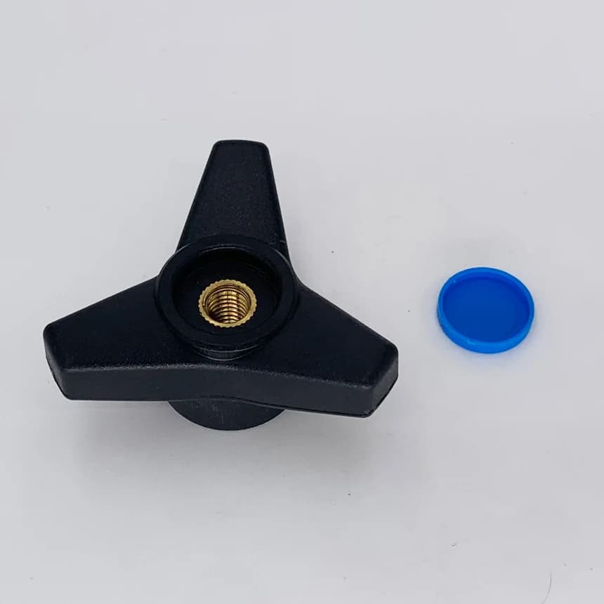 Vis de diamètre à tête triangulaire, trou traversant, poignée de serrage, bouton, écrou, filetage femelle, M8, M10, M12, M16, 63mm, 80mm, 100mm