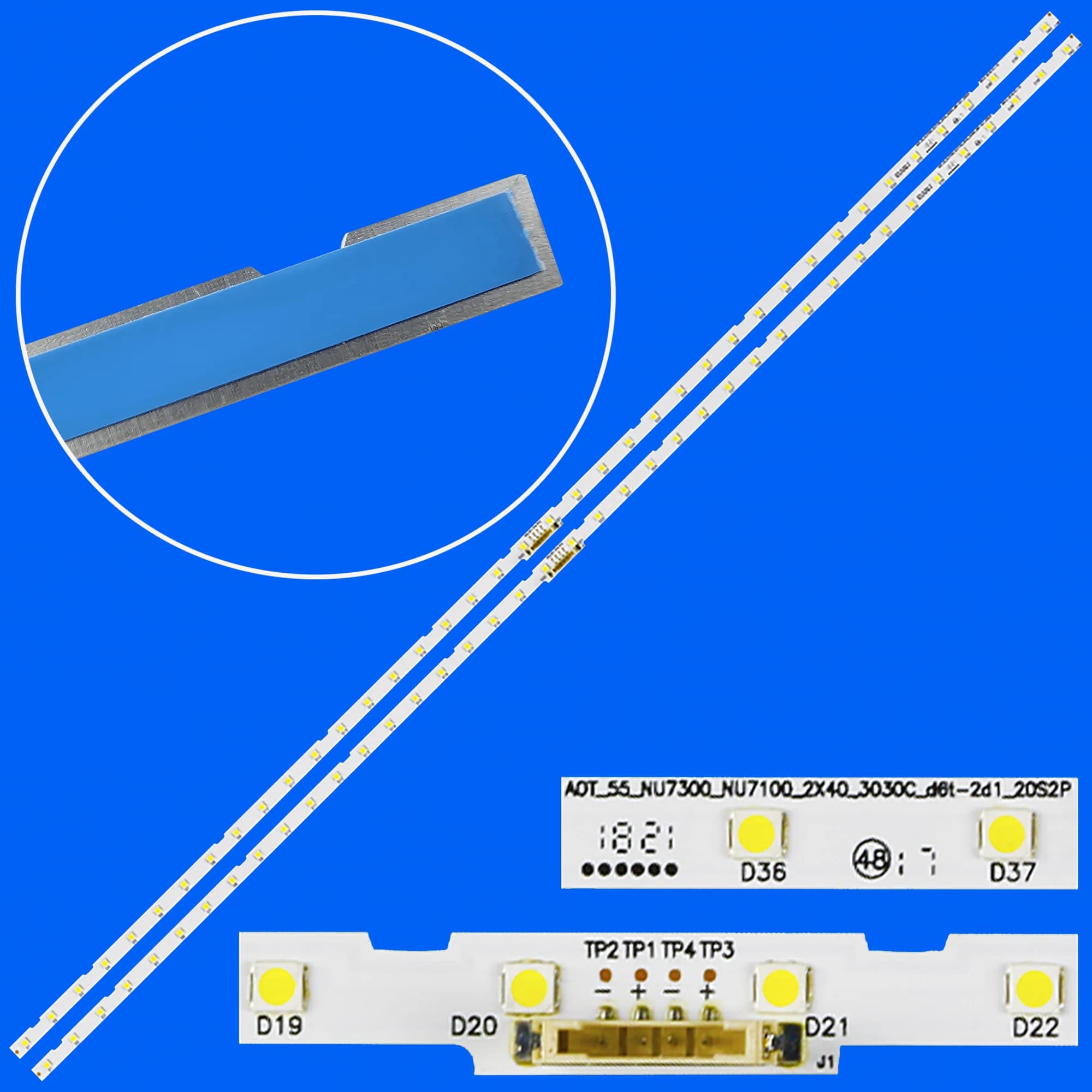 Bande de rétroéclairage LED pour 55NU7100 UN55RU7100 UE55NU7100 UE55N5540AU UE55NU7023 UE55NU7500 UE55NU7092 UE55NU7090 BN96-46033A