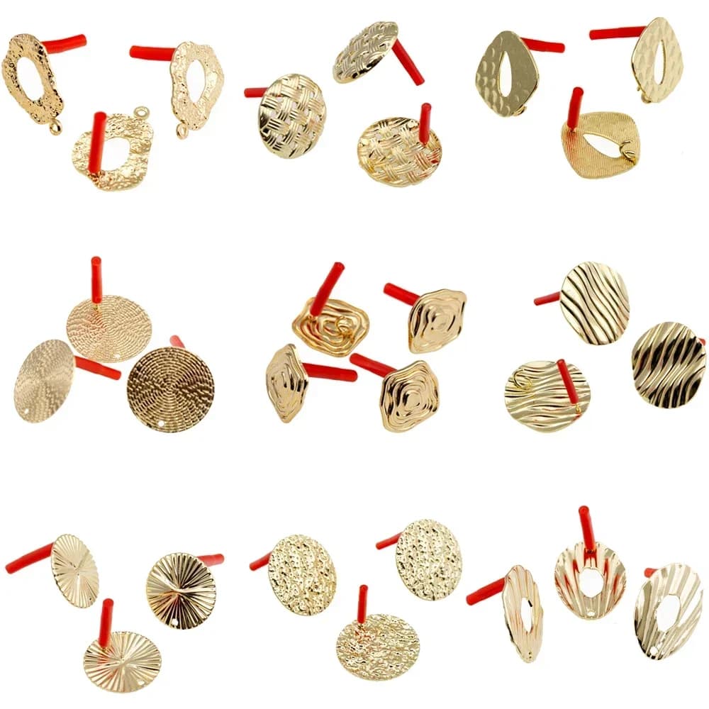 10 pièces bricolage boucles d'oreilles réglage amour coeur creux étoile boucles d'oreilles connecteurs boucles d'oreilles Base pour femmes fabrication de bijoux accessoires