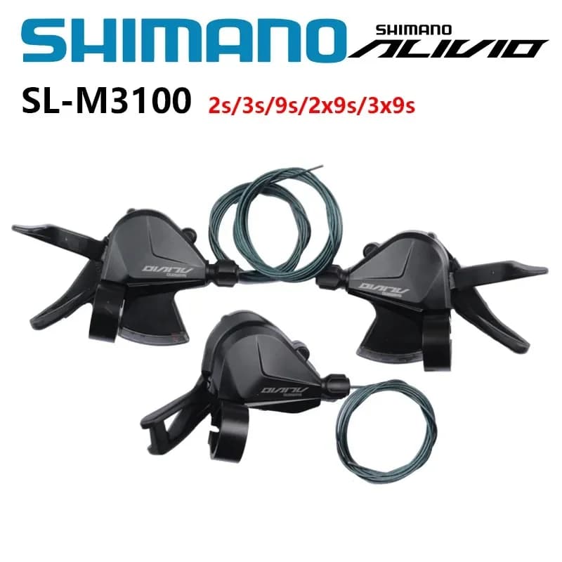 Shimano Alivio – levier de changement de vitesse M3100 2s/3s/9s/2x 9s/3x9s, RAPIDFIRE PLUS, pour bande de serrage avant à Triple plateaux, vtt