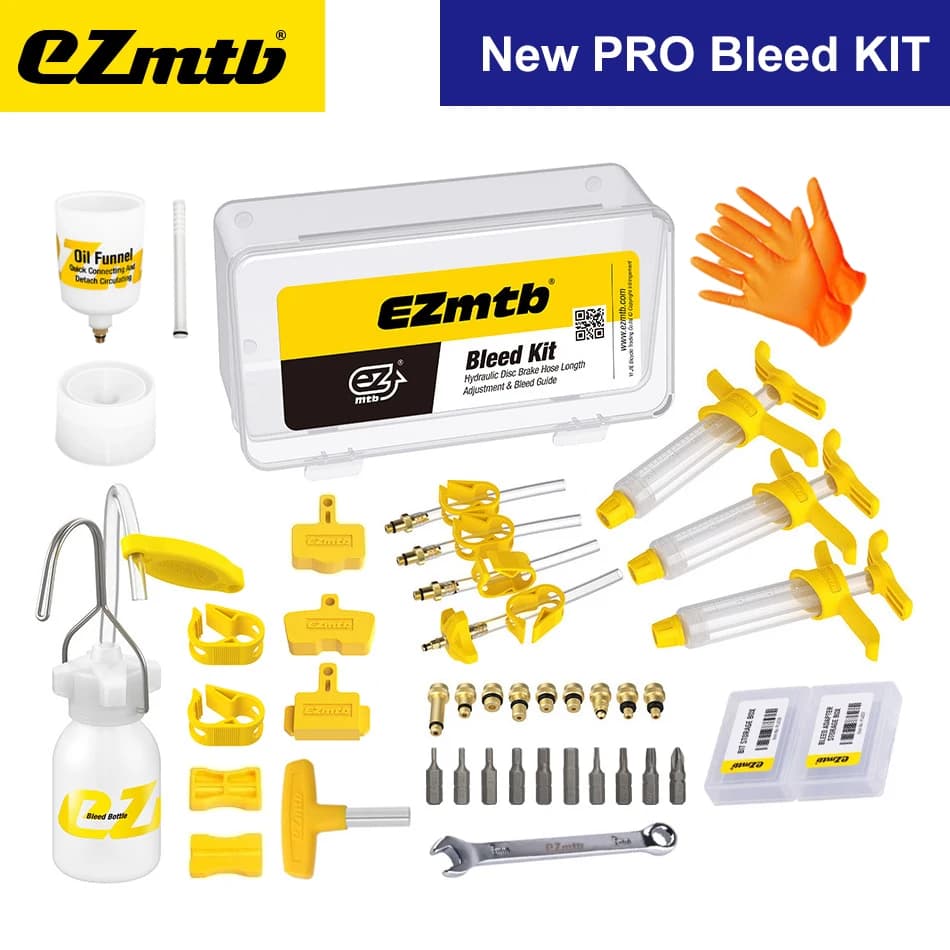 Kit de purge de frein à disque hydraulique universel EZMTB pour freins Shimano, Magura, Hayes, Formula, Sram, Avid, Giant et Nutt