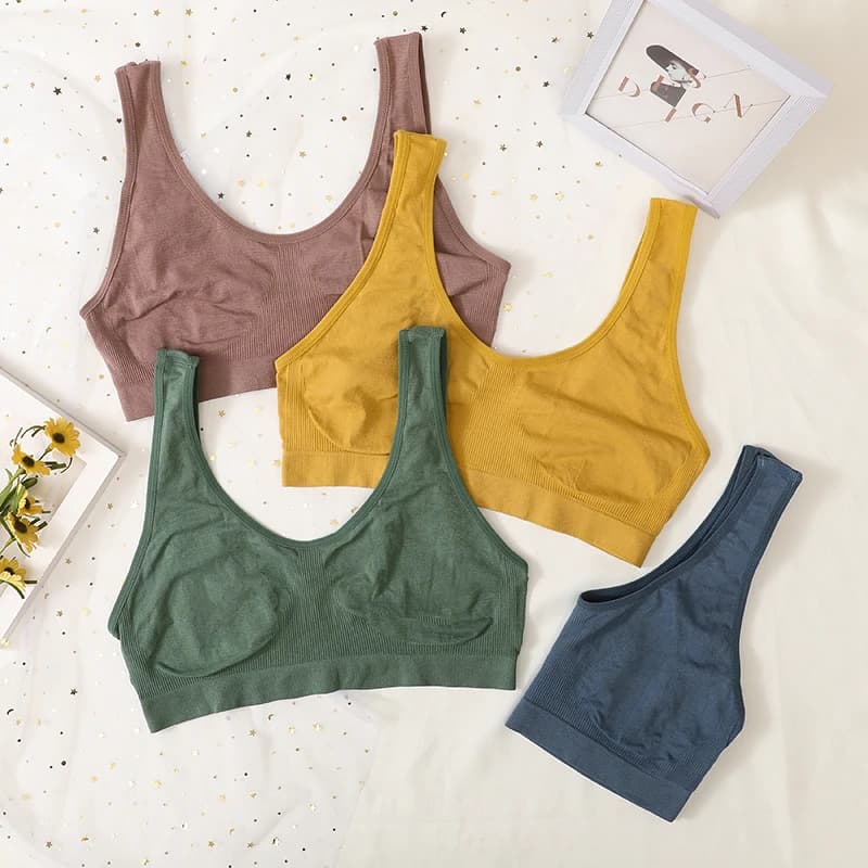 Soutien-gorge tube sans couture pour femme, lingerie sexy à dos bas, confortable, sans doublure, crop top sans manches, hauts de soutien-gorge unis