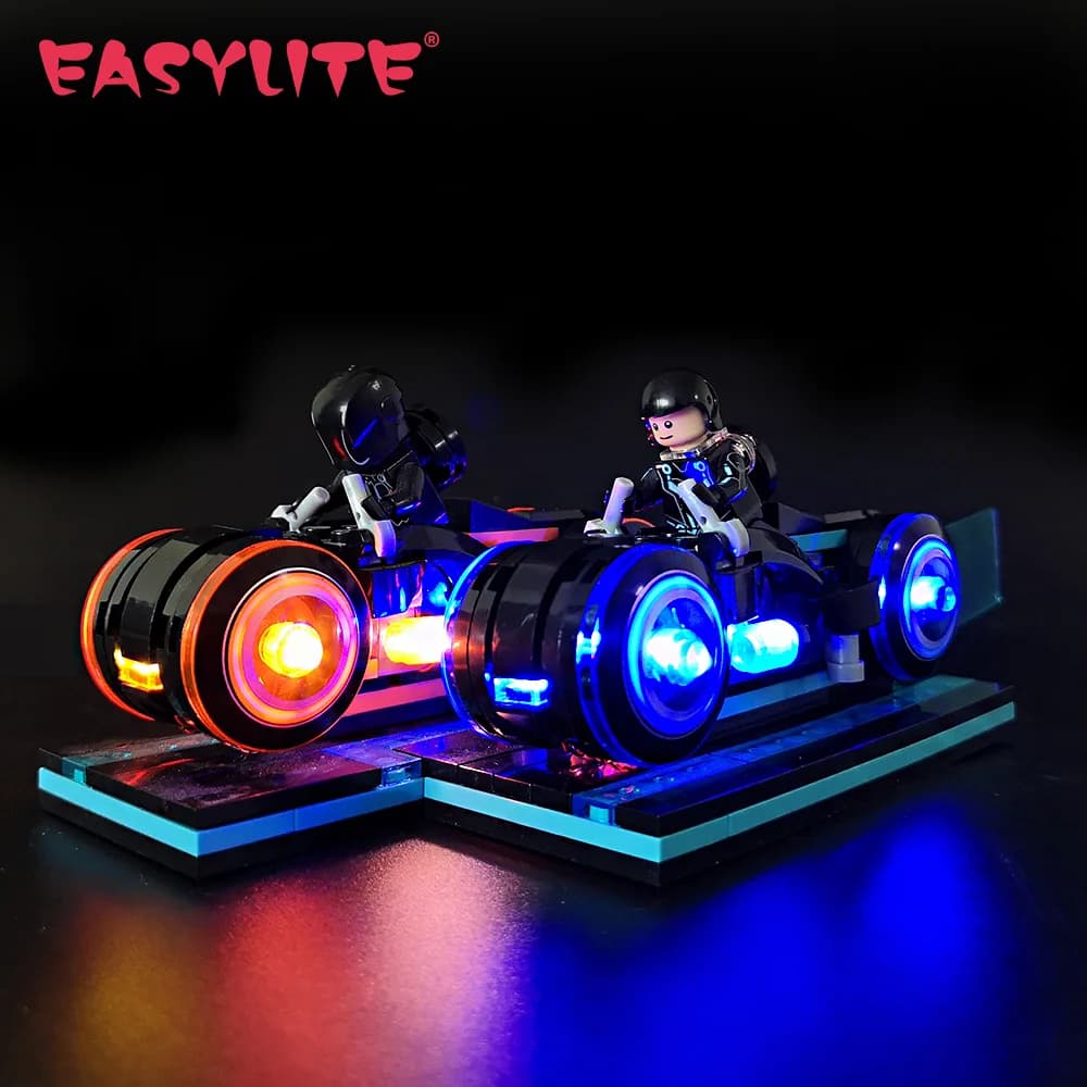 EASYLITE Kit d'éclairage Led pour 21314 Tron Legacy Cycles course moto flux lumineux non inclus ensemble de briques