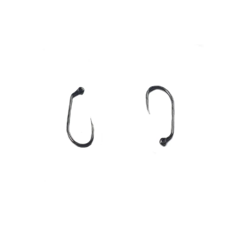 40 pièces 5 tailles optionnelles 60 ° Crochets sans ardillon à œil plat 10 # 12 # 14 # 16 # 18 # Hameçon de pêche à la mouche pour crevettes Caddis, mouches sèches et humides