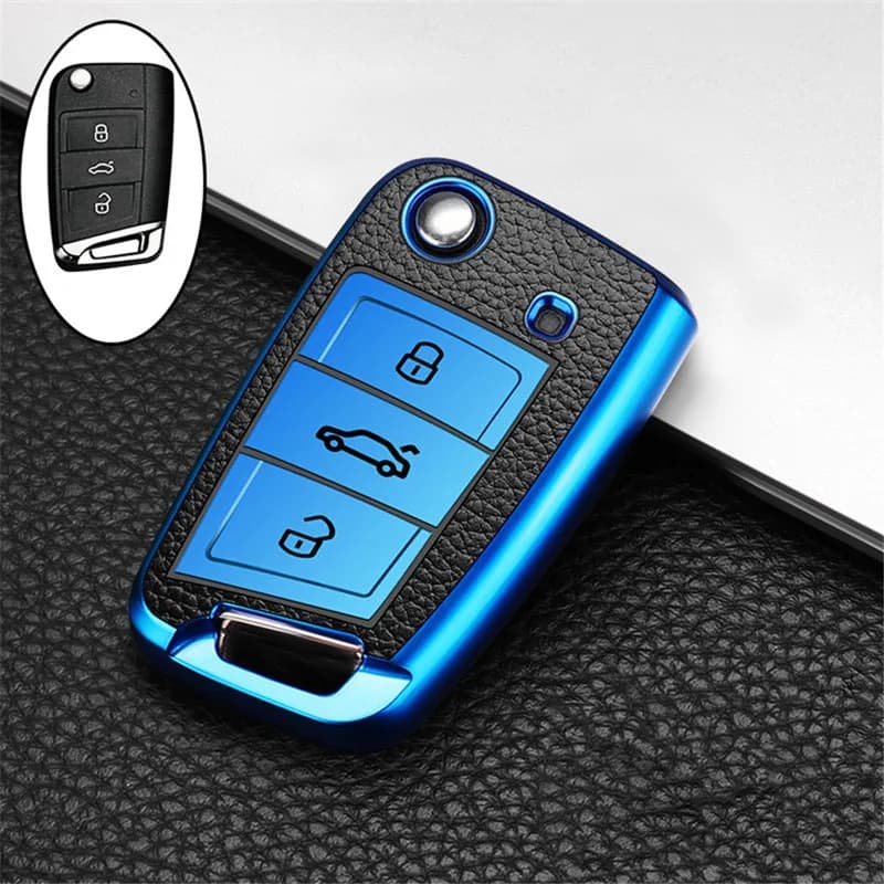 Juste de clé de voiture en TPU souple pour Volkswagen, VW Golf 7, MK7, Tiguan, uy2, Skoda Octavia, A7, Kodiaq, 2021, 2017, 2018, nouveau, 2019