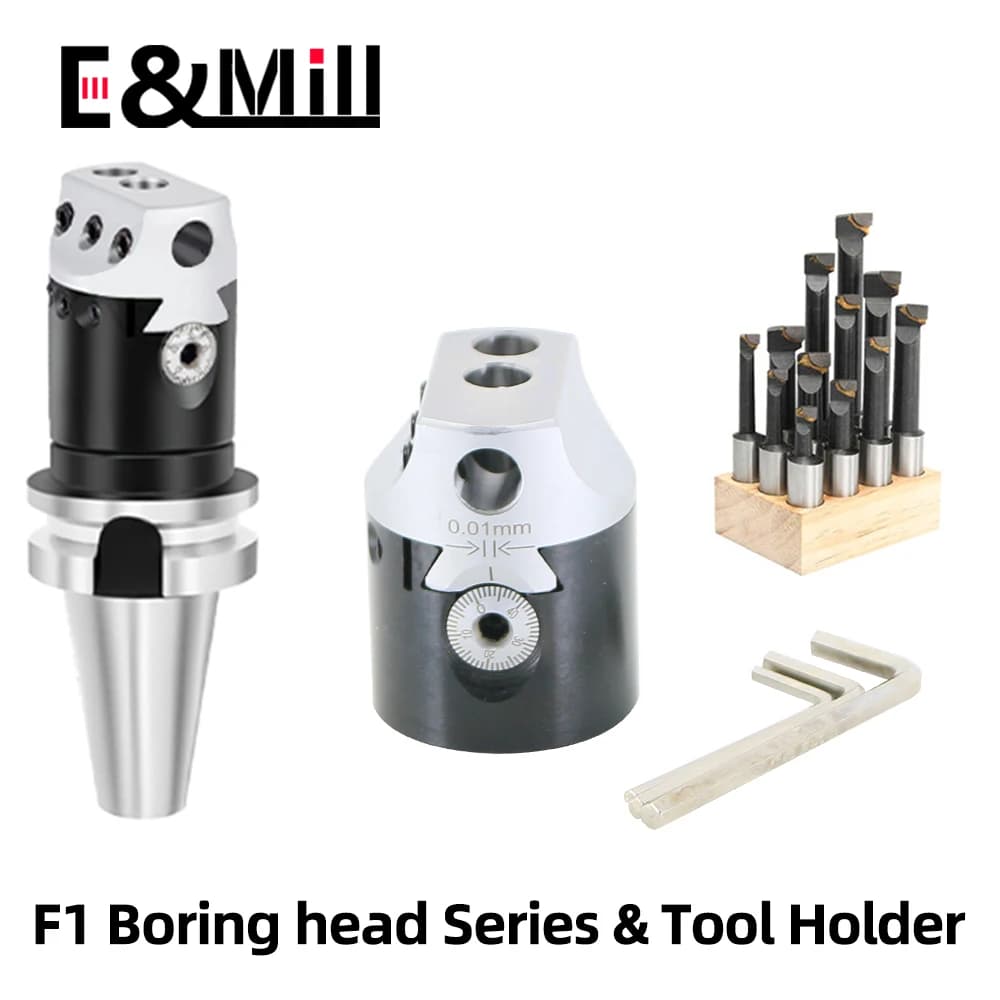 Tête d'alésage de type F1, support de fraisage de barre d'alésage de tour, outils de fraisage, clé hexagonale, 2 pouces, 3/4 pouces, 50mm, 75mm, 100mm, 12mm, 18mm, 25mm