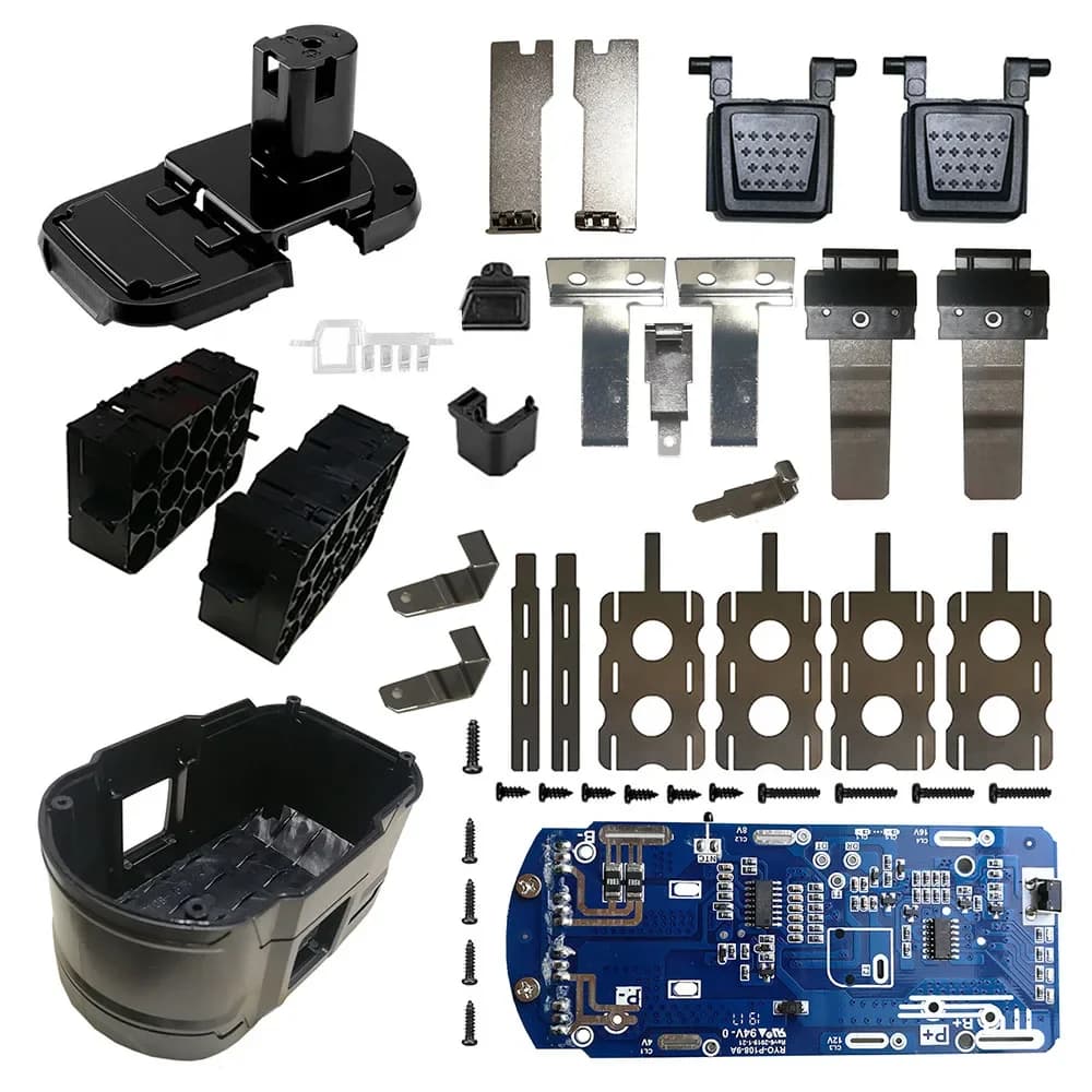 Boîtier en plastique pour batterie 15x18650, Circuit imprimé de Protection de charge PCB pour RYOBI 18V 9Ah P103 P108 BPL-1815/1820G/18151/1820 ONE +