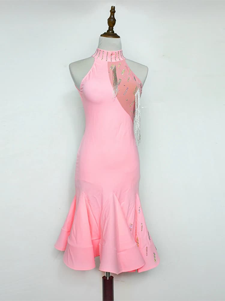 Robe de brevLatine pour Femme Adulte, Tenue Professionnelle en Lène, Personnalisée, Ensemble de Compétition Cha Cha, 303, 600, pour Enfant et Fille