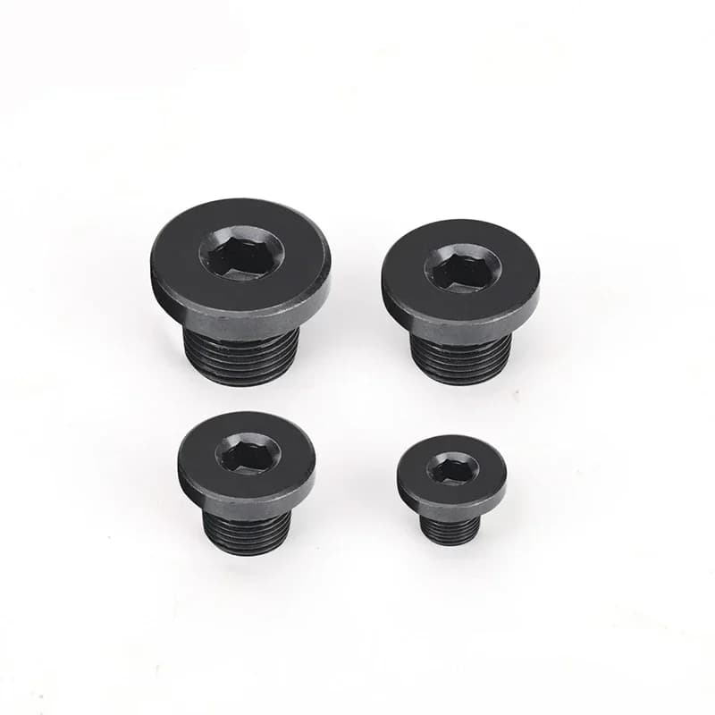 Bouchon d'extrémité en acier au carbone mâle BSPP M8-M16/M18/M20/M22/M24/M26/M27/M30-M60 1/4-1 pouce avec bride et douille hexagonale pour hydraulique et vapeur