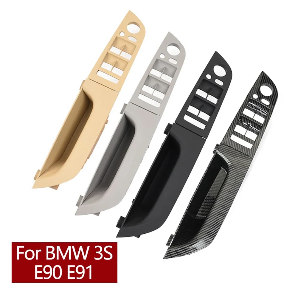 Poignée de porte gauche pour conducteur, panneau de couverture de commutateur de fenêtre, poignées de traction de remplacement pour BMW série 3 E90 E91 316 318 320 325 328i