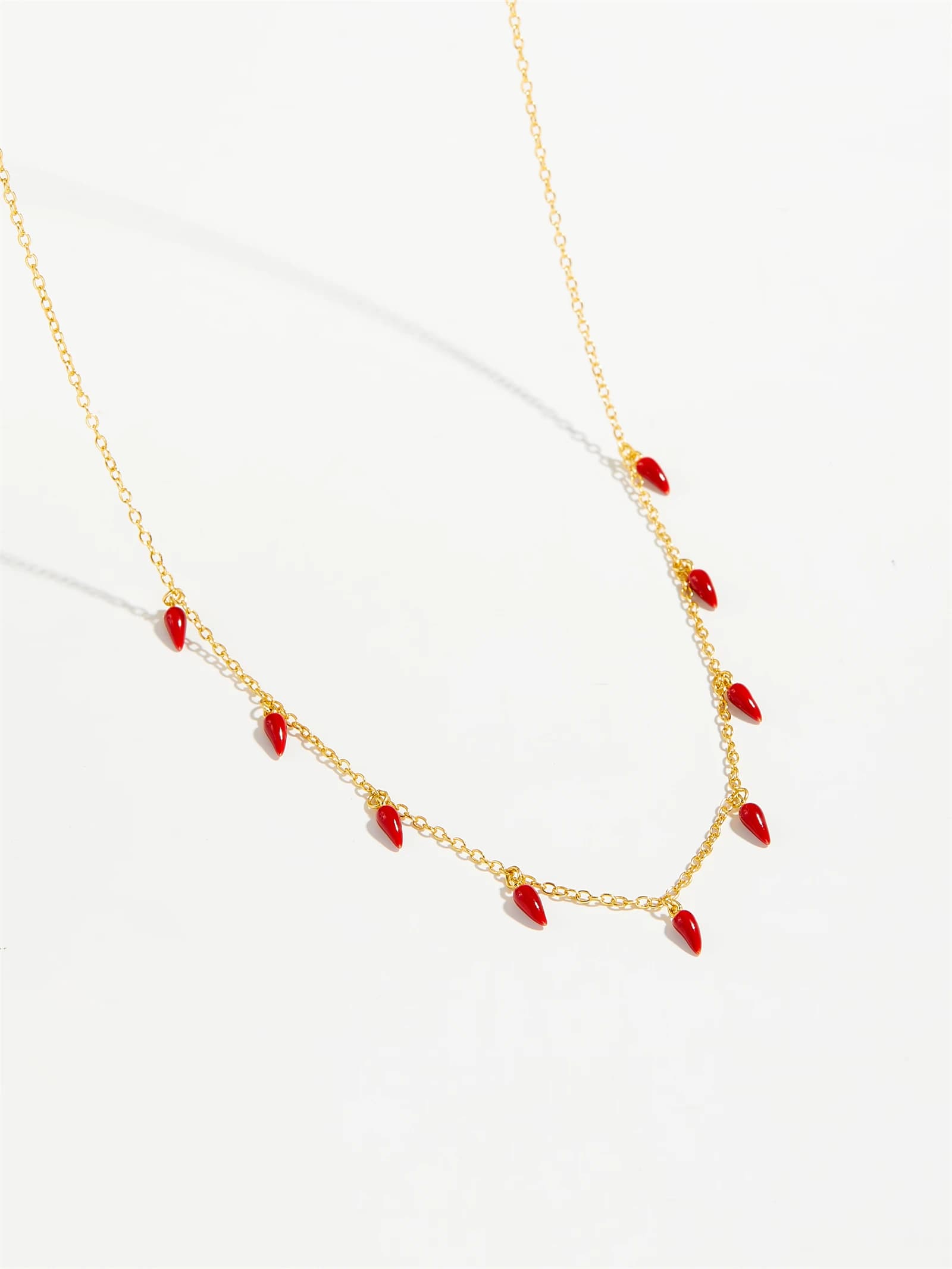 ANDYWEN Collier ras du cou en argent sterling 925 avec pendentif piment rouge doré 2021, chaîne longue, bijoux fins pour mariage, rock, punk, soirée