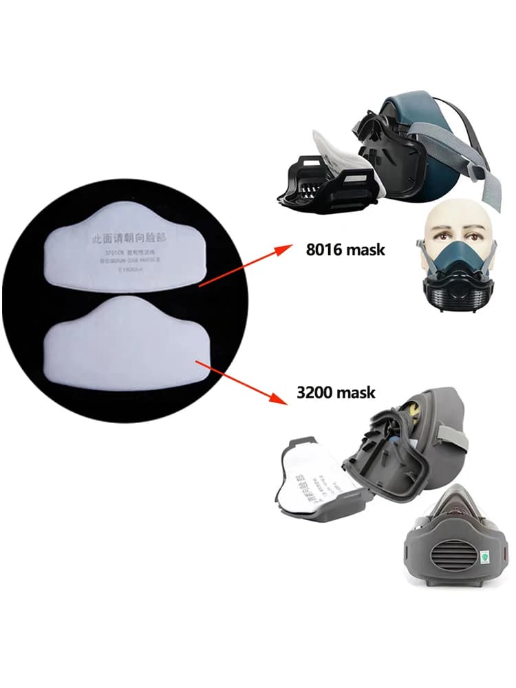 Papier de protection, 5 à 6 couches, filtre à particules 3701, pour 3M 3200/HF52, masque anti-poussière à gaz, peinture par pulvérisation, accessoire de remplacement