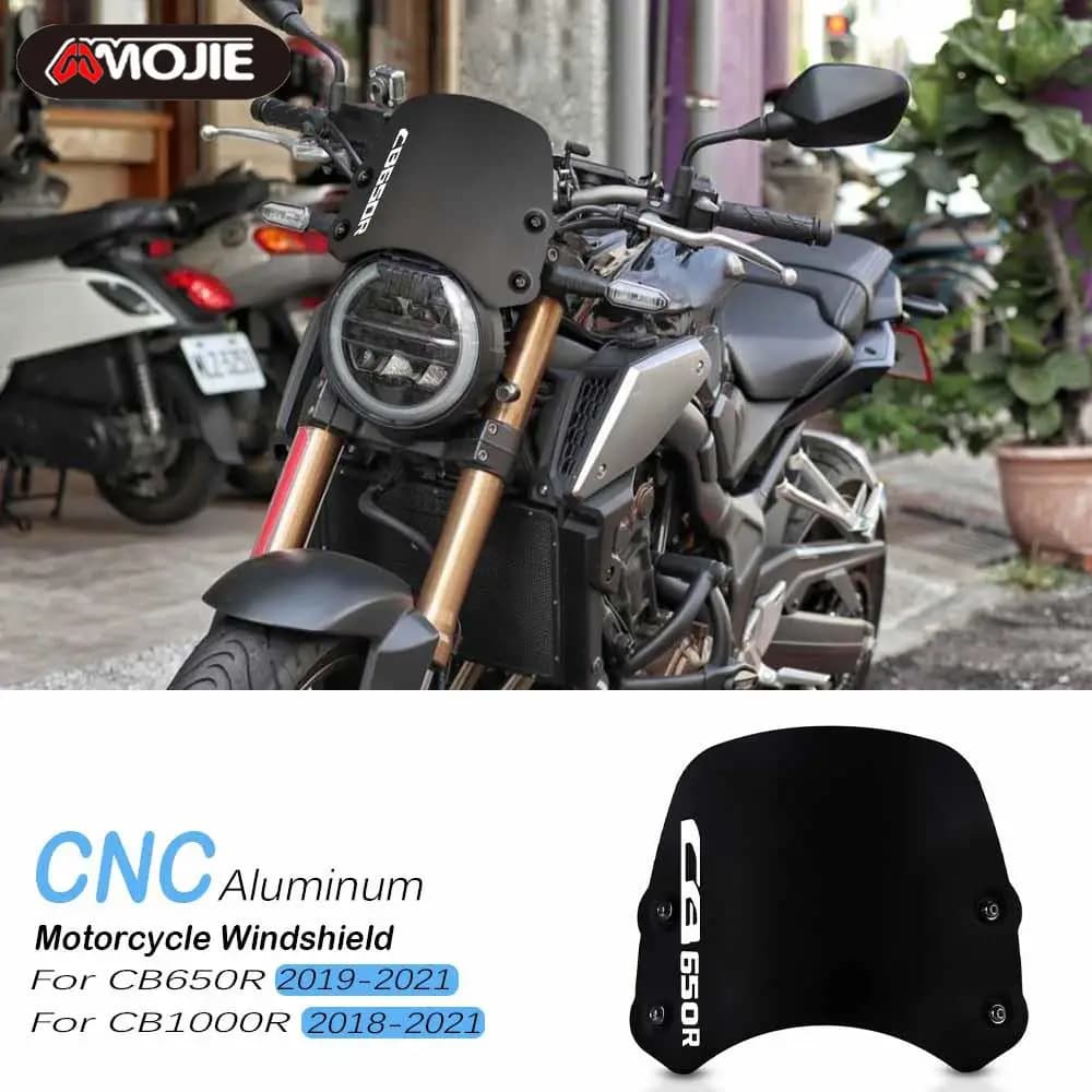 Déflecteur de vent de pare-brise pour Honda, pare-brise, CB650R, CB1000R, CB 650R, 1000R, 650, 1000, R Neo Sports, 732018, 2019, 2020, 2021, 2022