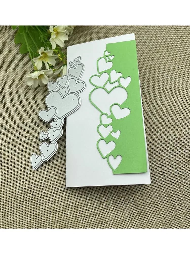 Cadre métallique en dentelle de cœur, découpe pour bricolage, Scrapbooking, Album Photo décoratif, gaufrage de dossier, cartes en papier