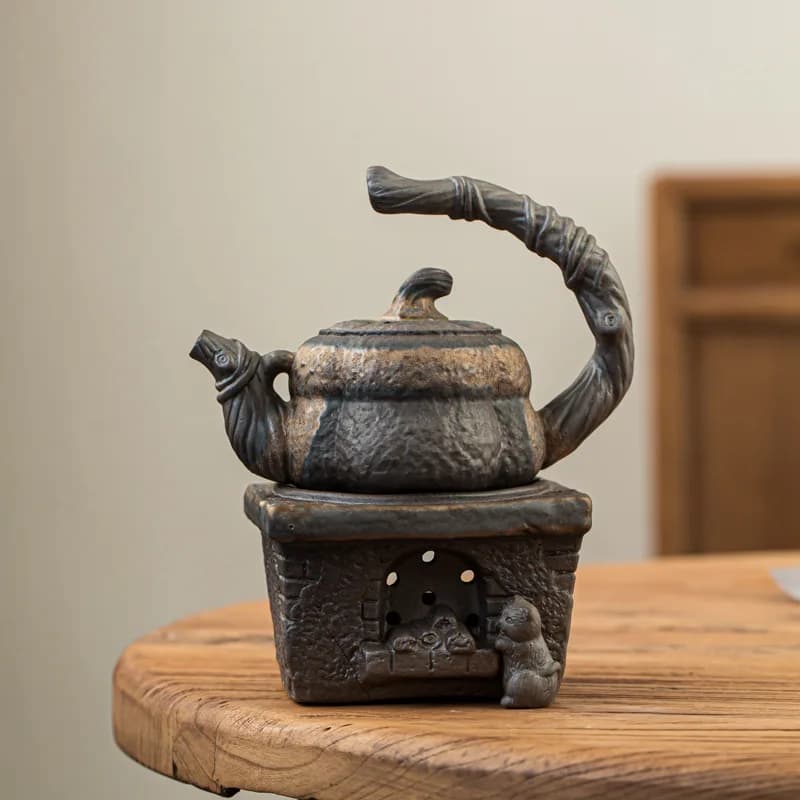 Ensemble de tasses à thé rétro japonaises, sous-verre en polymères de thé, tasses à thé, tasses à thé Kombucha, ustensiles de cérémonie du thé, brasero à isolation thermique, S/05 er, Vermont