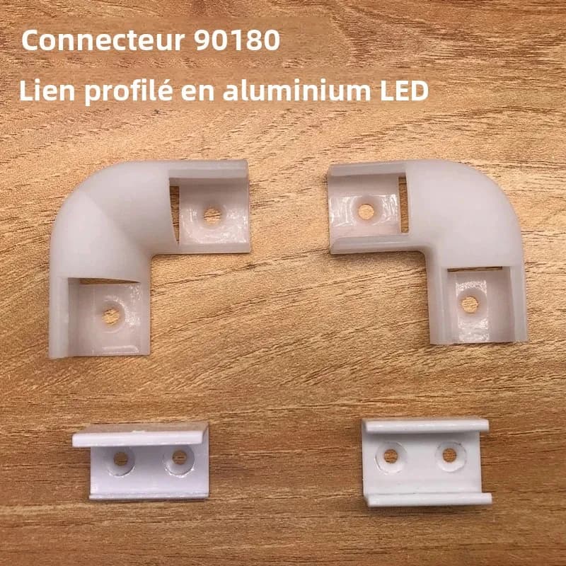 Connecteur d'angle à 90/180 degrés, 5 à 100 pièces, connecteur de profil en aluminium pour LED, connecteur de profil en V, connecteur de profil en U