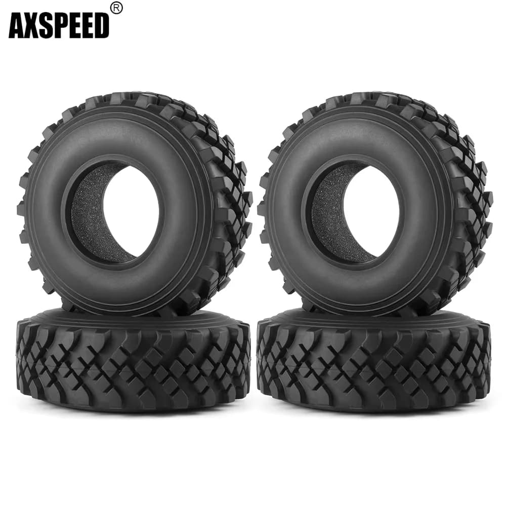 Pneus en caoutchouc Beadlock AXSPEED de 2,2 pouces (40 mm de largeur) avec mousse pour jantes de voiture RC Axial Wraith 1/10, pièces de mise à niveau pour véhicules tout-terrain.
