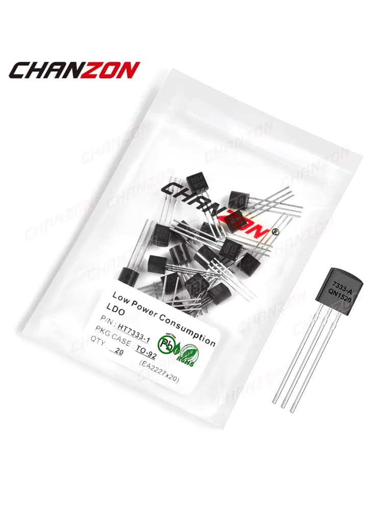 20 pièces HT7333-1 TO-92 faible consommation LDO Transistor bipolaire shuBJT Triode Tube Fets 250mA 30V HTCafe 33 A Circuits intégrés